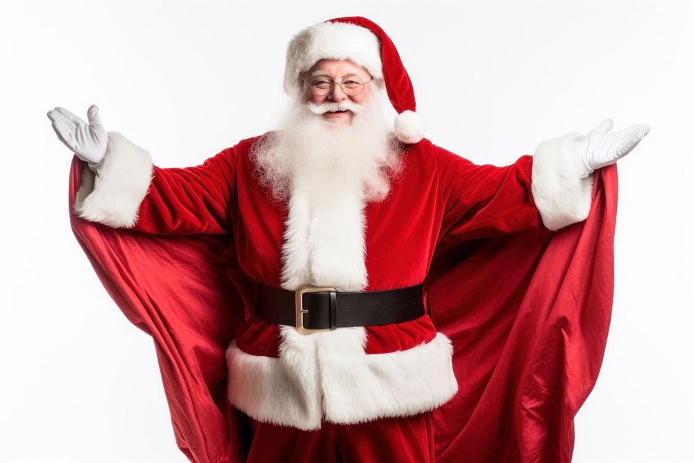 Christmas adult white background santa claus. AI generated Image by rawpixel.