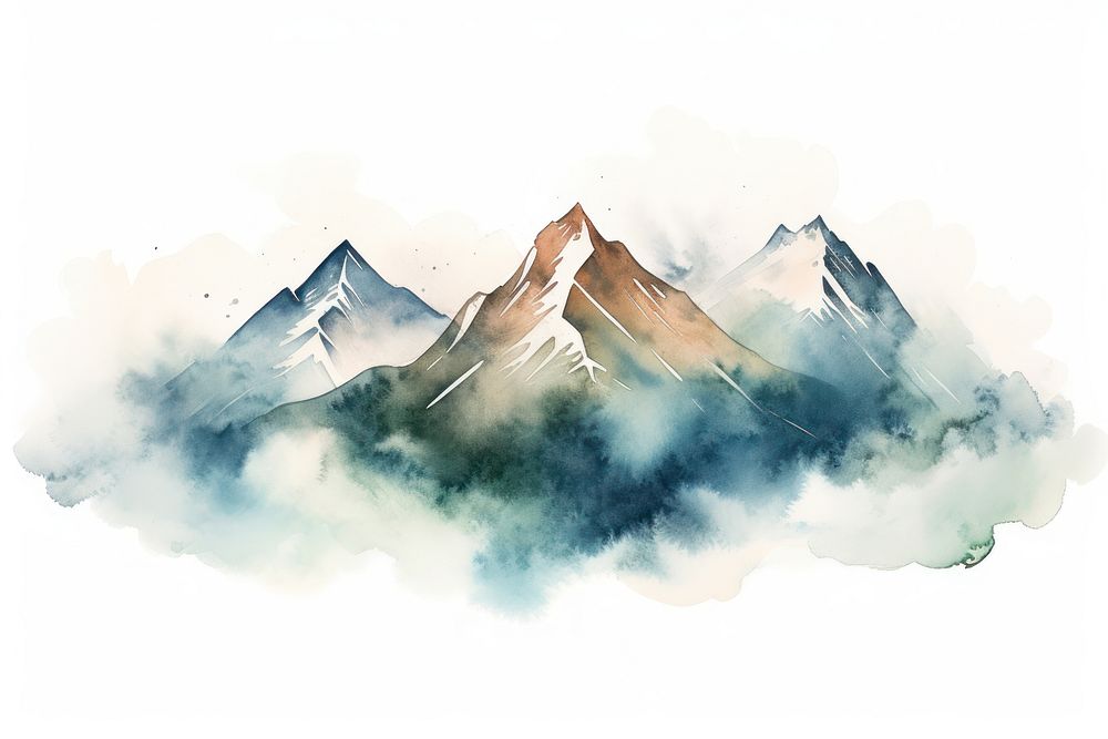 Mountain outdoors nature smoke. AI generated Image by rawpixel.