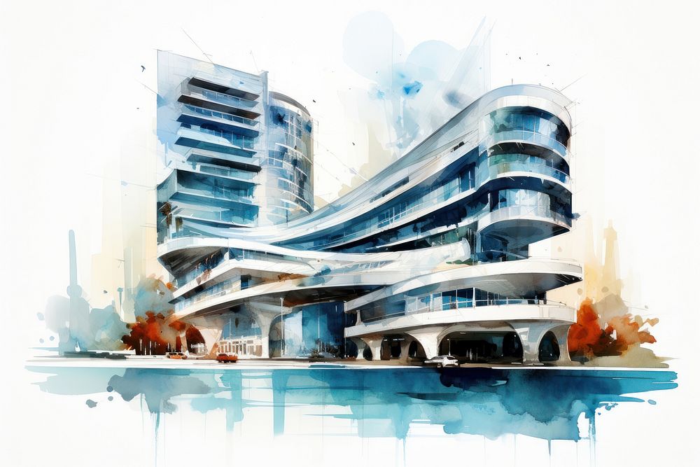 Architecture building city transportation. AI generated Image by rawpixel.