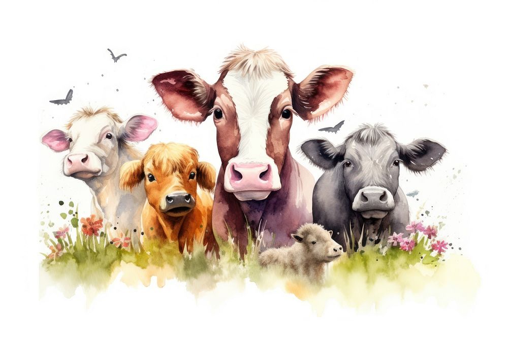 Animal livestock mammal cattle. AI generated Image by rawpixel.