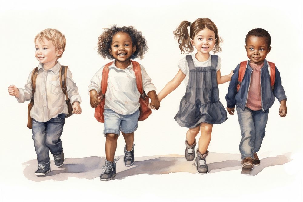 Portrait footwear child day. AI generated Image by rawpixel.