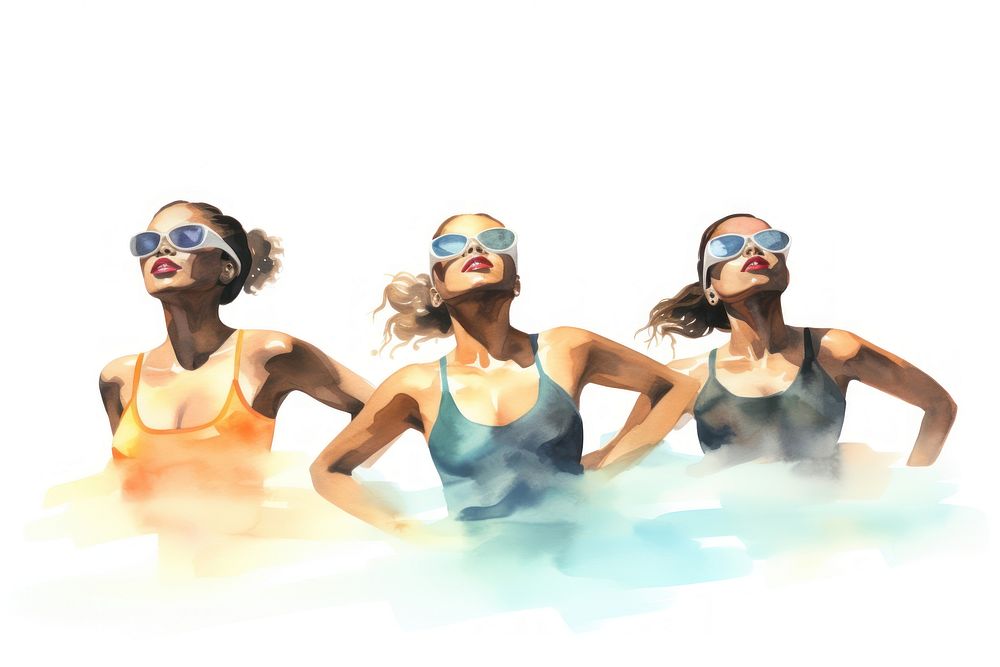 Sunglasses swimwear swimming portrait. AI generated Image by rawpixel.