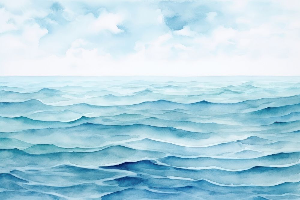 Ocean turquoise outdoors horizon. AI generated Image by rawpixel.