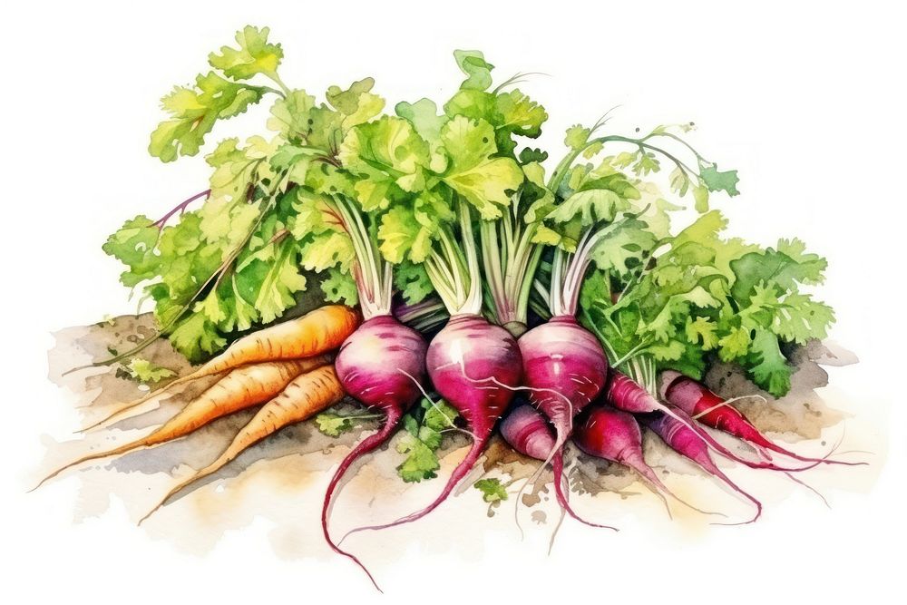 Vegetable radish plant herbs. AI generated Image by rawpixel.