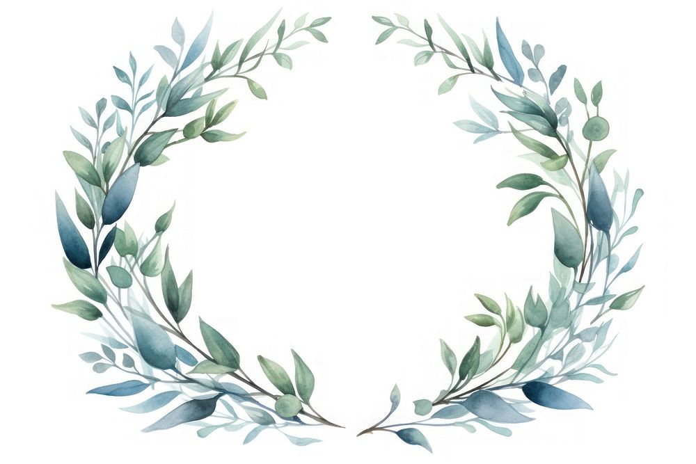 Wreath pattern plant leaf. AI generated Image by rawpixel.