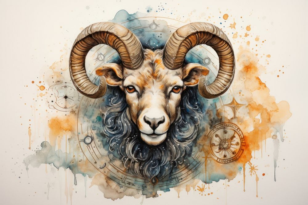 Livestock wildlife painting animal. AI generated Image by rawpixel.