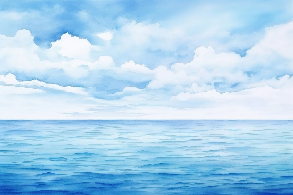 Ocean sky outdoors horizon. 