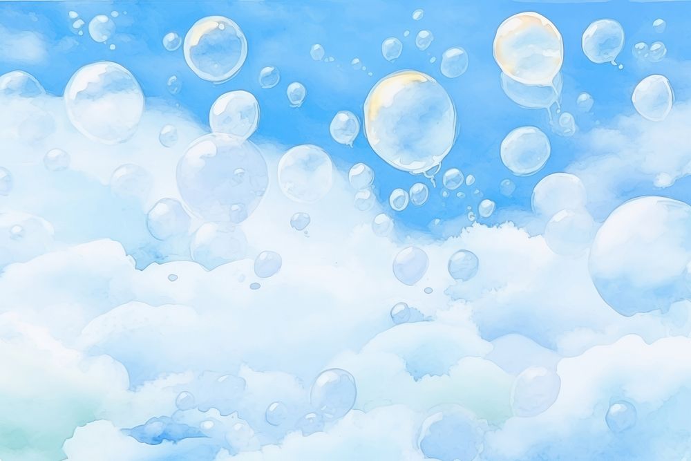Bubble outdoors nature blue. AI generated Image by rawpixel.
