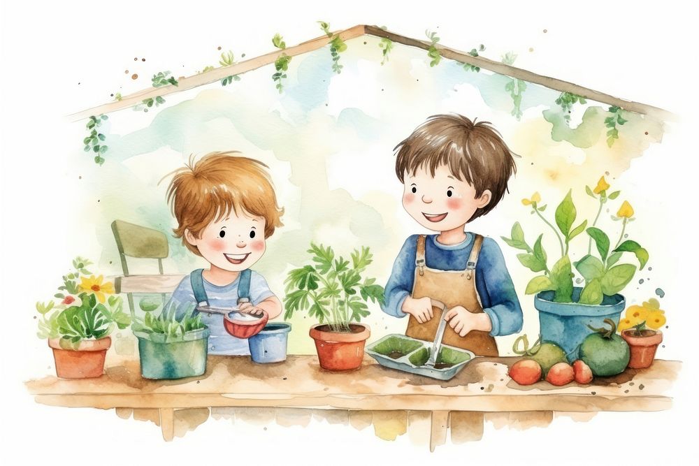 Gardening vegetable child plant. AI generated Image by rawpixel.