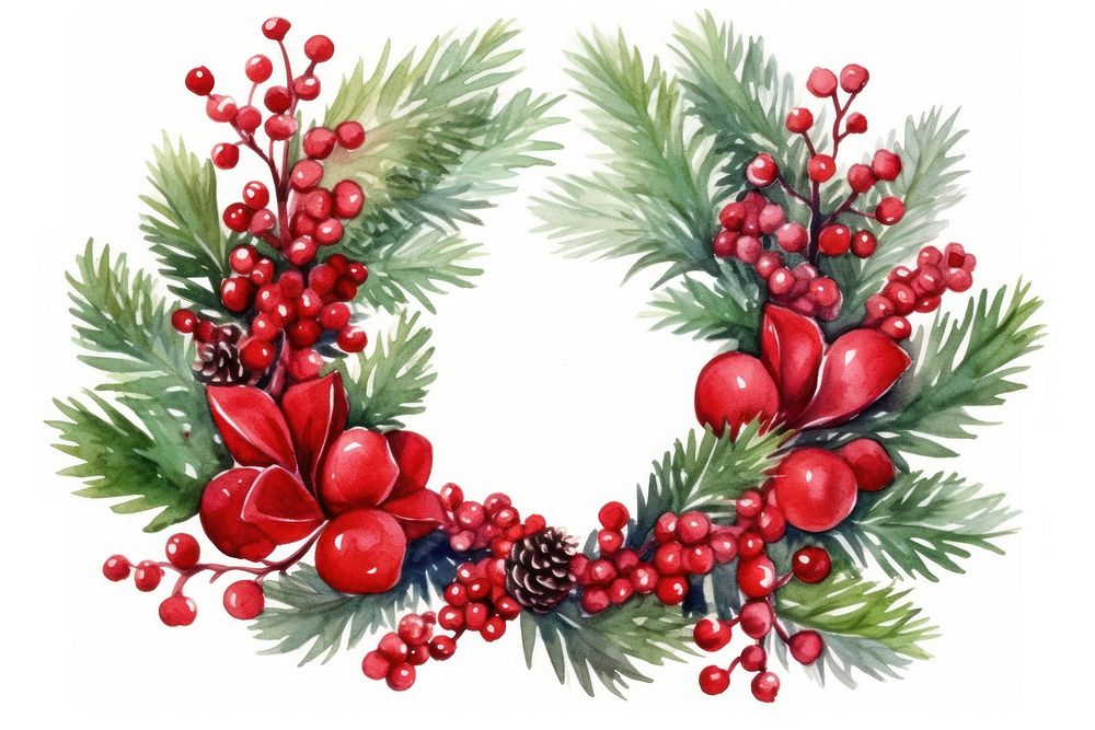Wreath christmas plant tree. AI generated Image by rawpixel.