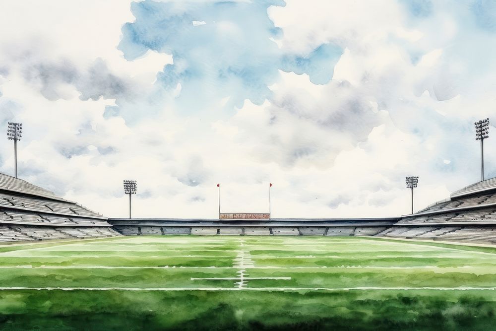 Football architecture sports field. AI generated Image by rawpixel.