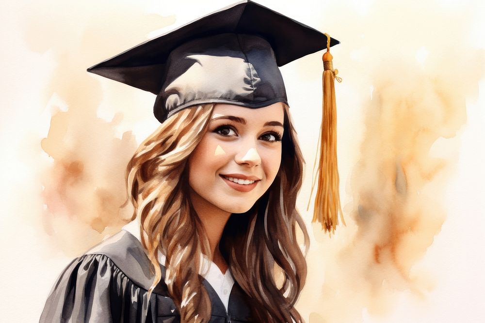 Graduation student smile intelligence. AI generated Image by rawpixel.