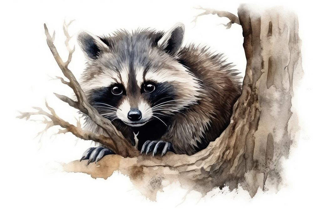 Raccoon animal mammal procyonidae. 