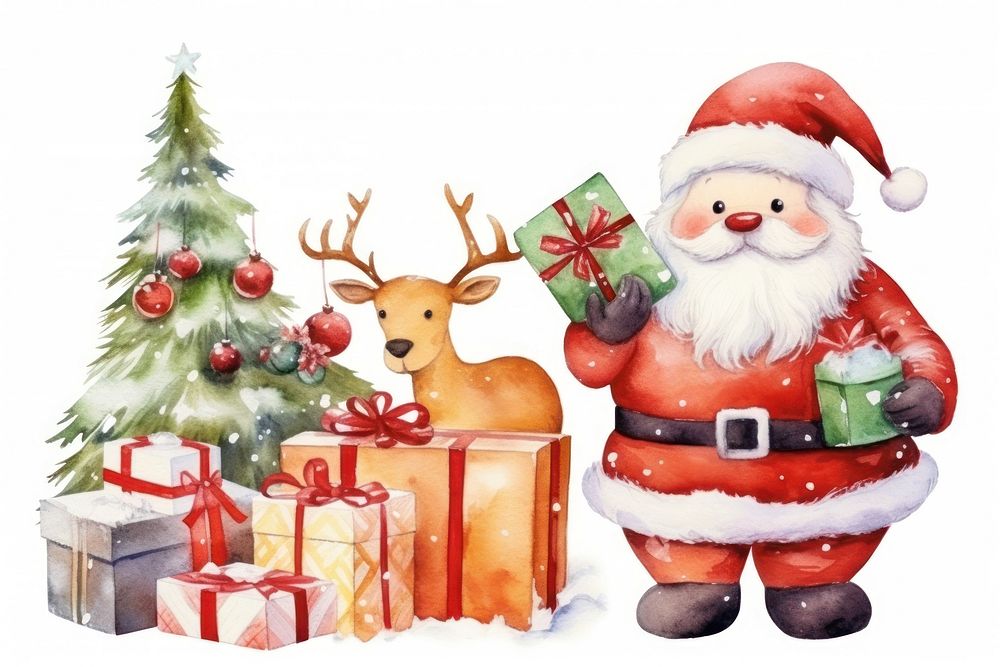Christmas gift santa claus celebration. AI generated Image by rawpixel.