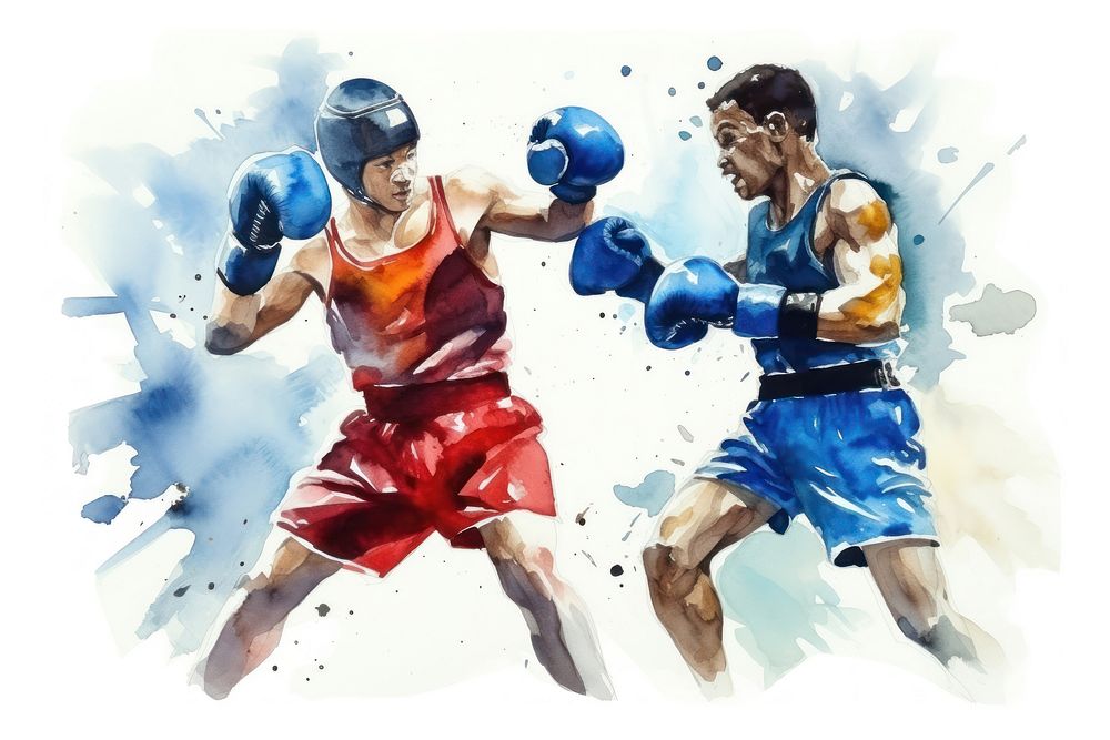 Sports competition punching athlete. AI generated Image by rawpixel.