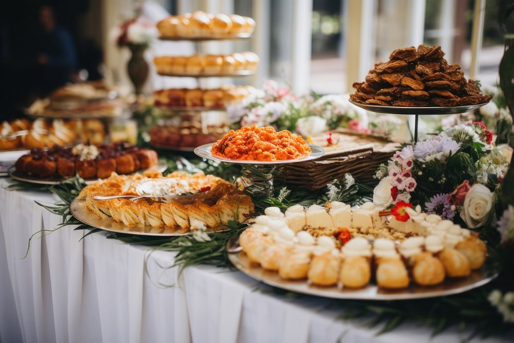 Food wedding brunch buffet. AI generated Image by rawpixel.