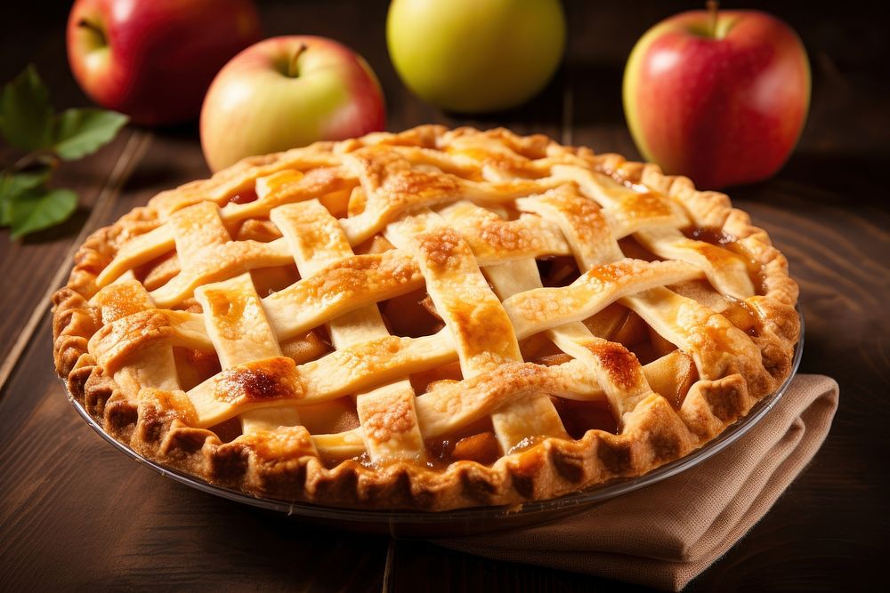 Apple pie dessert food. AI generated Image by rawpixel.