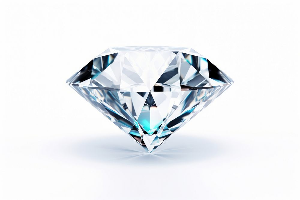 Diamond gemstone jewelry white background. AI generated Image by rawpixel.