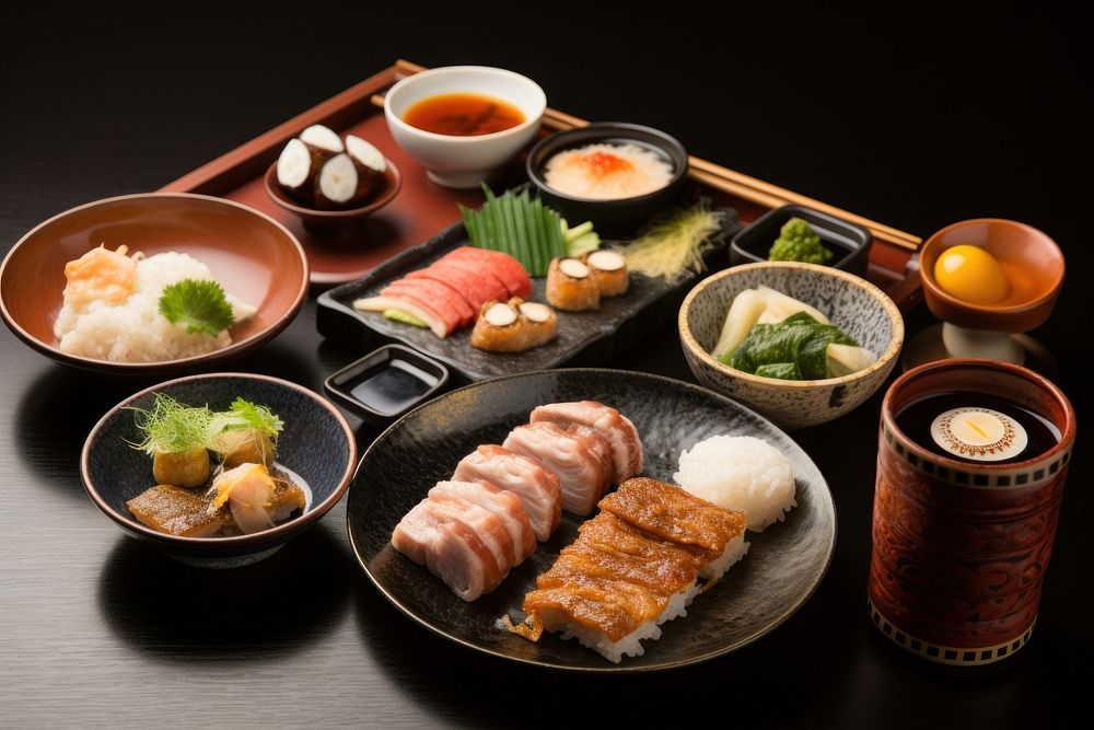 Food sushi lunch plate. AI generated Image by rawpixel.