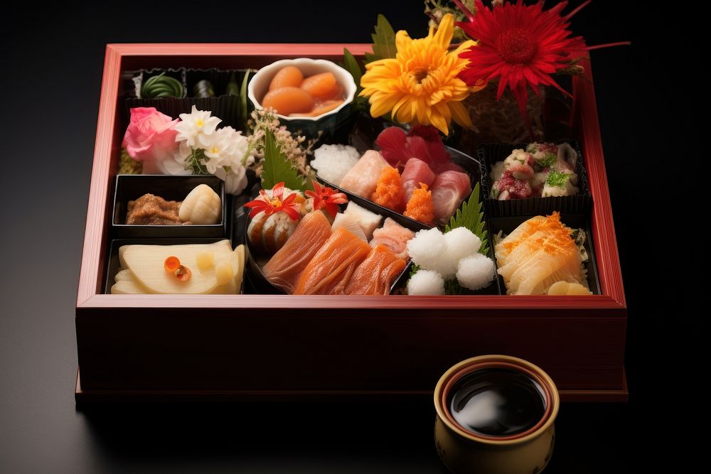 Food sushi bento meal. AI generated Image by rawpixel.
