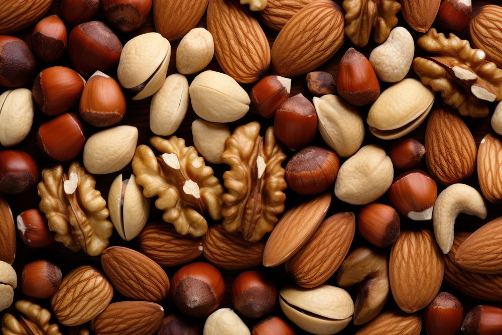 Nut food seed backgrounds. AI generated Image by rawpixel.
