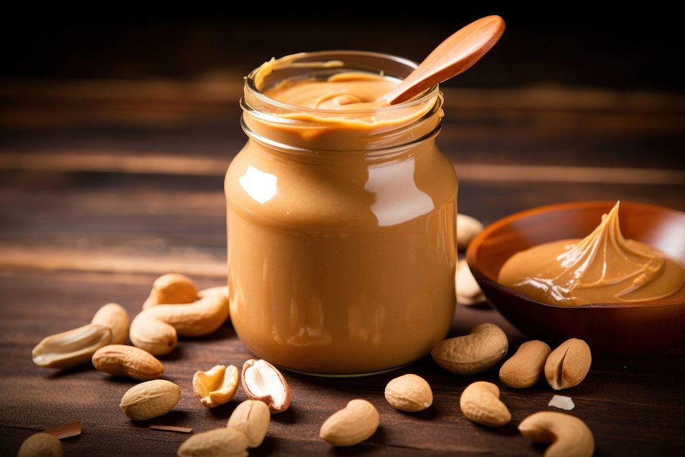 Food nut peanut butter refreshment. AI generated Image by rawpixel.