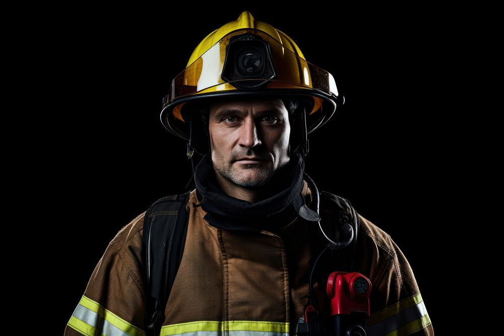 Firefighter helmet adult protection. AI generated Image by rawpixel.