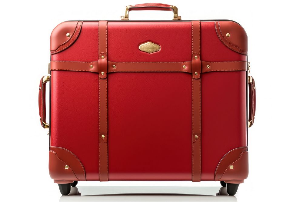 Suitcase luggage handbag white background. AI generated Image by rawpixel.