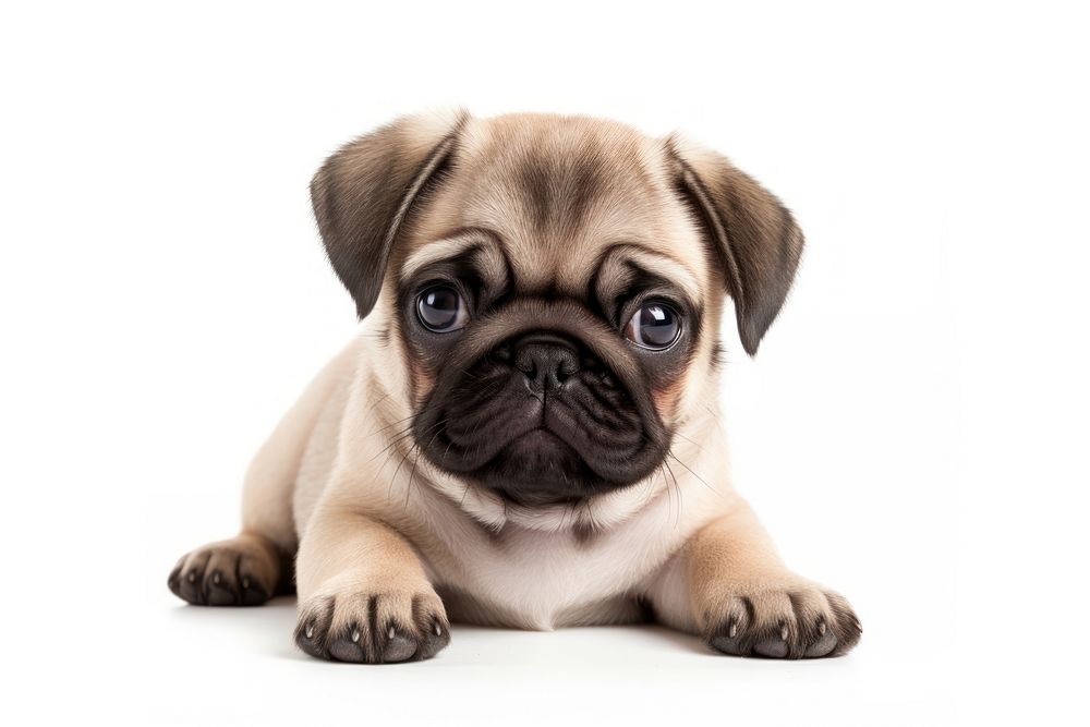 Puppy pug animal mammal. AI generated Image by rawpixel.
