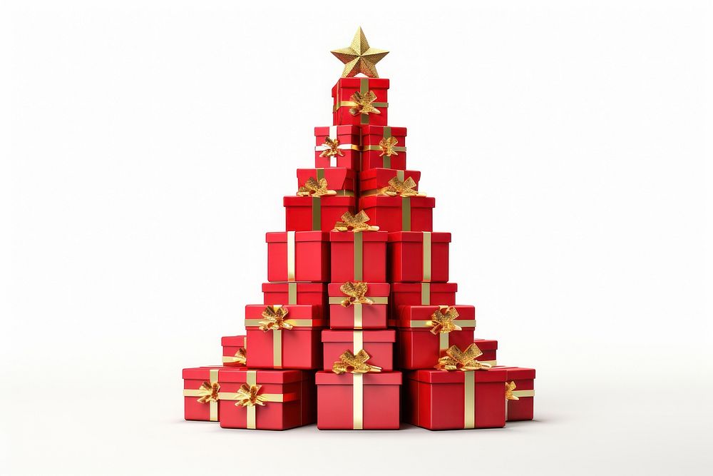Gift christmas shape tree. AI generated Image by rawpixel.