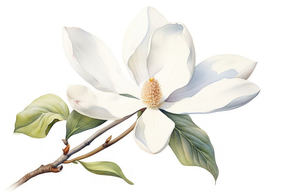 Blossom magnolia flower plant. AI generated Image by rawpixel.