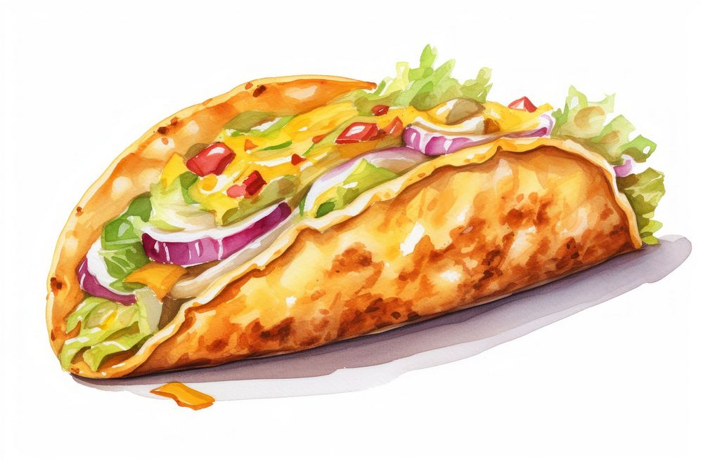 Taco sandwich food vegetable. AI generated Image by rawpixel.