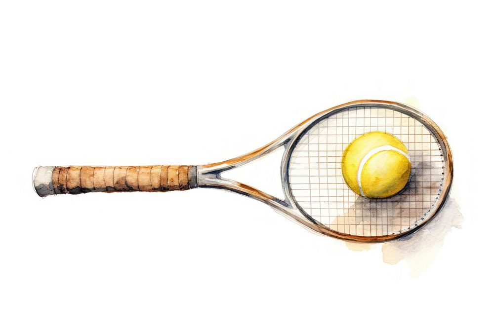 Racket tennis ball sports. AI generated Image by rawpixel.
