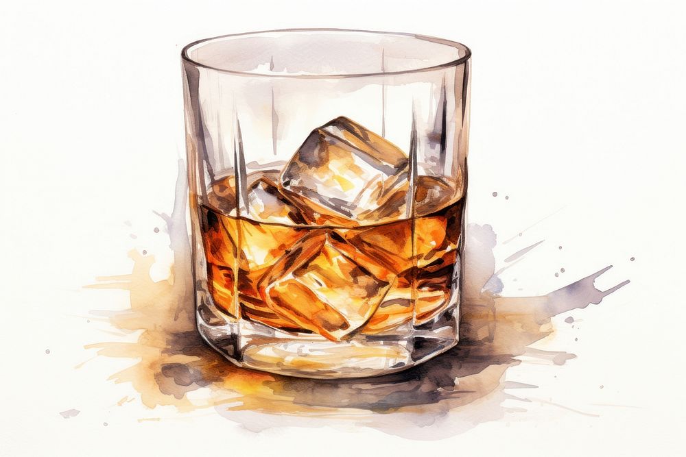 Whisky drink glass refreshment. AI generated Image by rawpixel.