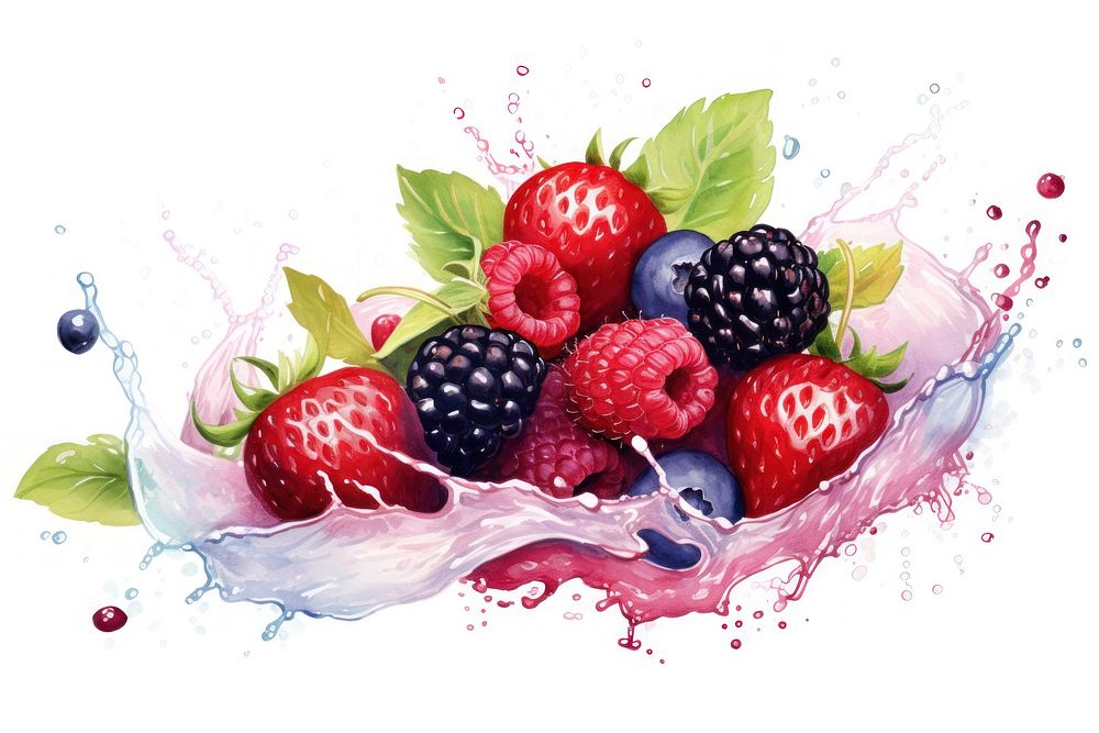 Berry strawberry blackberry raspberry. AI generated Image by rawpixel.
