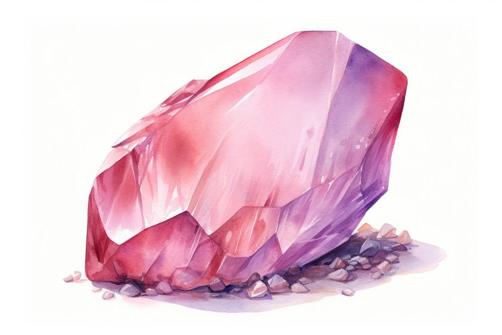 Gemstone amethyst mineral crystal. AI generated Image by rawpixel.