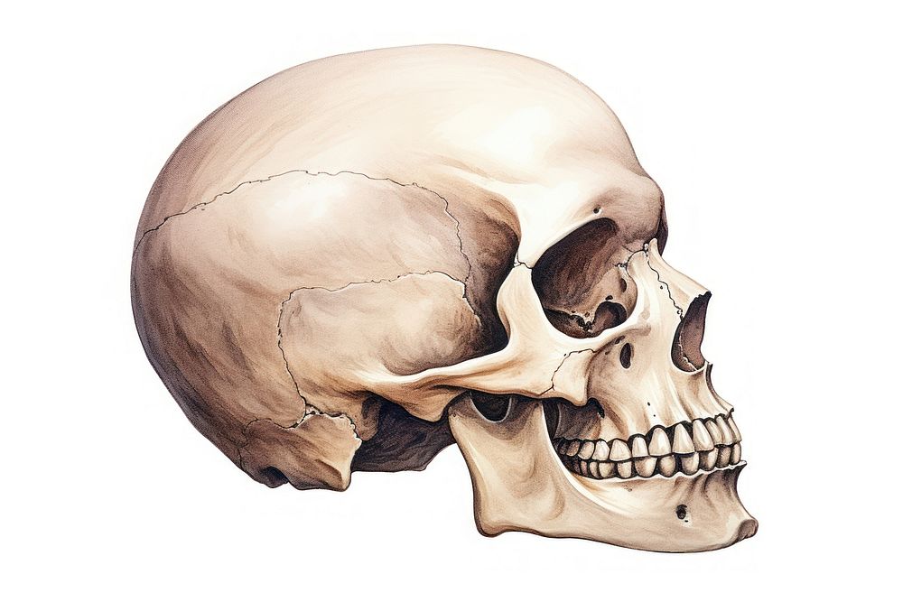 Human anthropology human skull wildlife. AI generated Image by rawpixel.