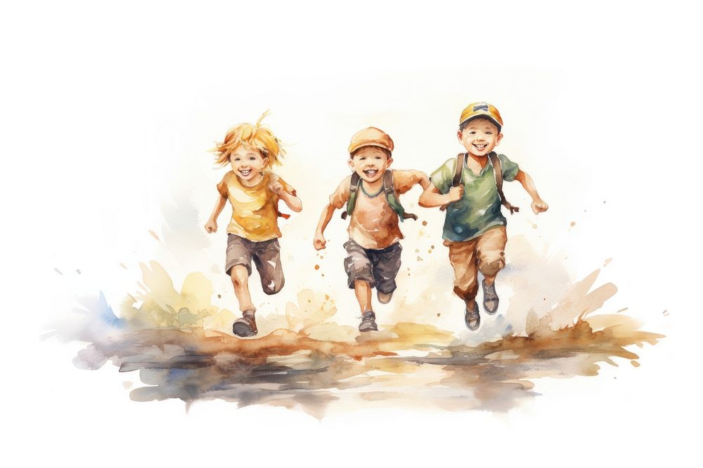 Outdoors child kid togetherness. AI generated Image by rawpixel.