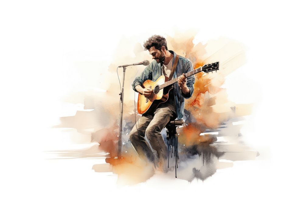 Microphone musician concert guitar. AI generated Image by rawpixel.