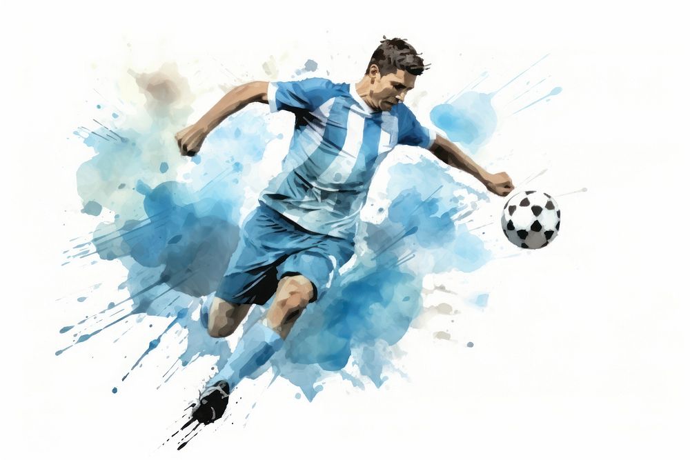 Football kicking sports determination. AI generated Image by rawpixel.