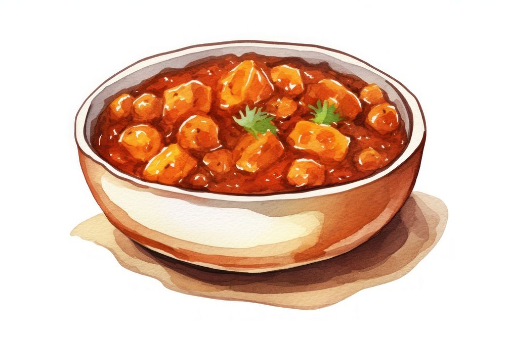 Curry food meal dish. AI generated Image by rawpixel.