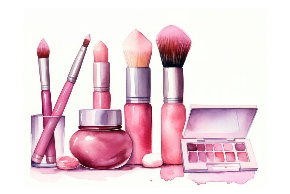 Cosmetics lipstick brush paintbrush. AI generated Image by rawpixel.
