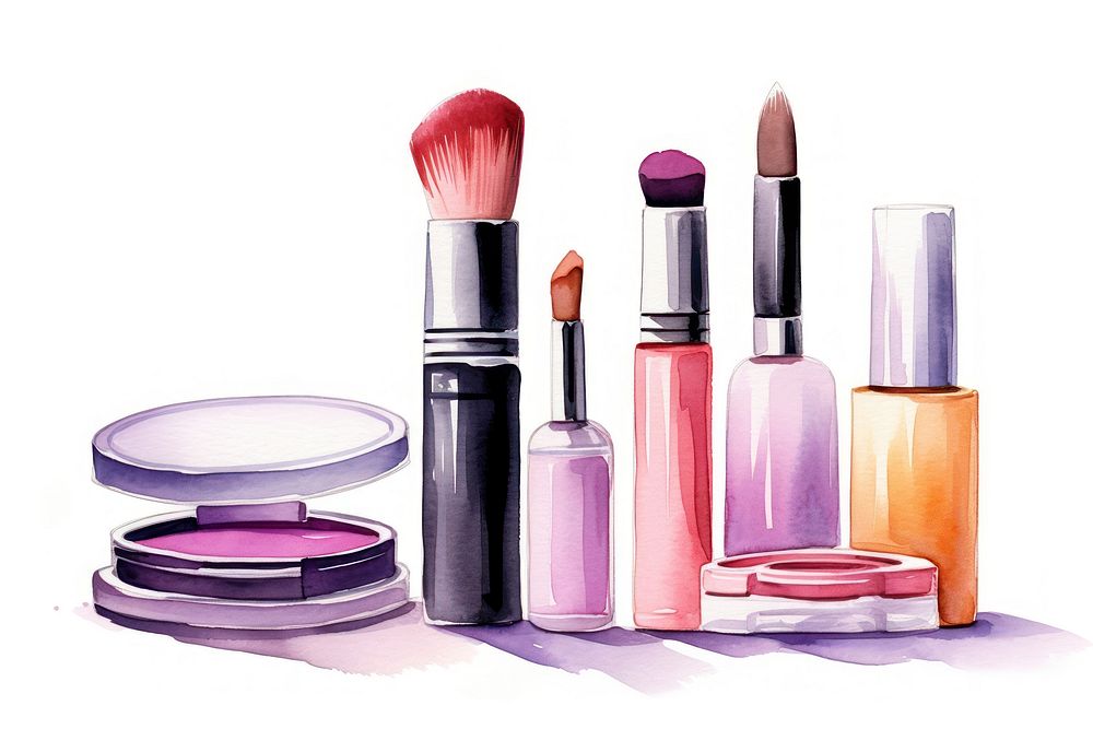 Cosmetics lipstick paintbrush container. AI generated Image by rawpixel.