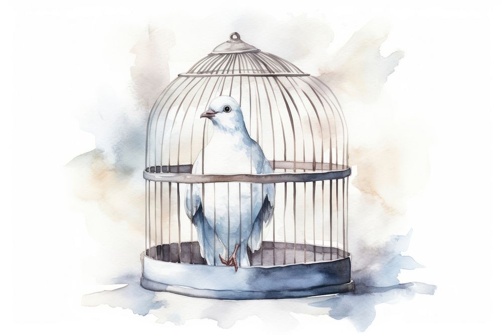 Cage animal bird birdcage. AI generated Image by rawpixel.