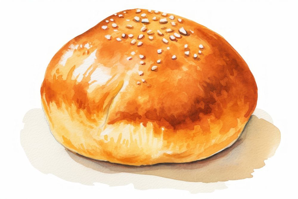 Bun bread food hamburger. AI generated Image by rawpixel.