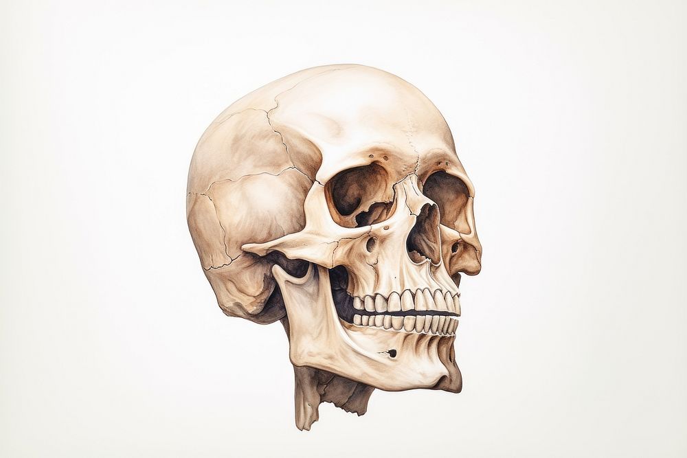 Skeleton anthropology anatomy spooky. AI generated Image by rawpixel.