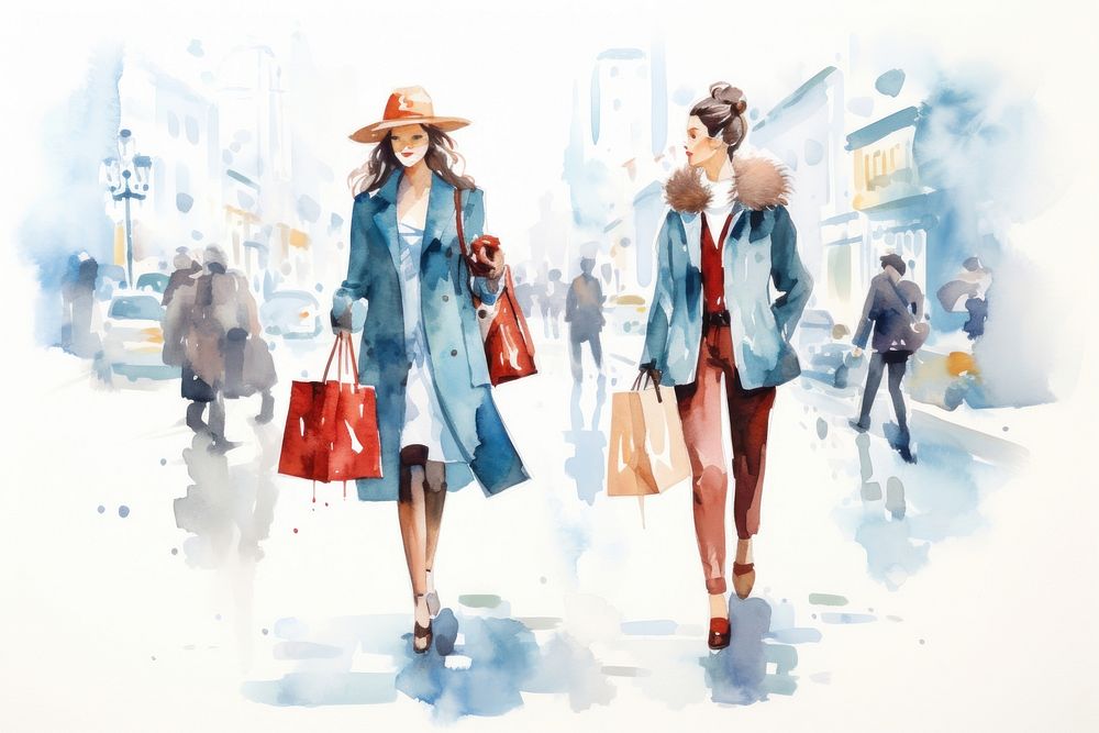 Shopping footwear adult coat. AI generated Image by rawpixel.