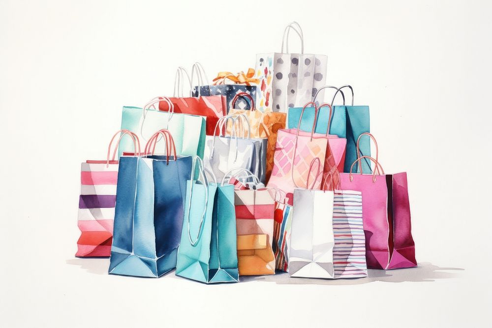 Shopping handbag paper consumerism. AI generated Image by rawpixel.