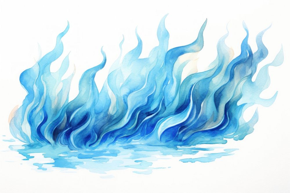 Pattern flame blue creativity. AI generated Image by rawpixel.