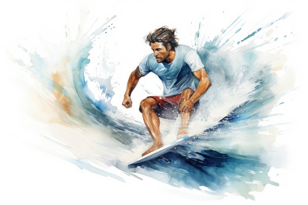 Surfing sports adult water. AI generated Image by rawpixel.